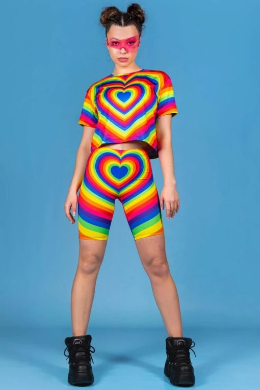 Heartbeat Biker Shorts Set