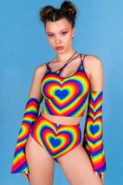 Heartbeat Crop Top -Unique Clothing heartbeat crop top front view