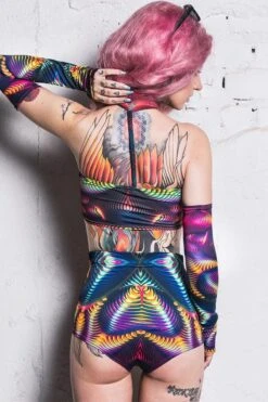 Psy Trance High Waisted Shorts -Unique Clothing high waisted shorts psy trance f9fad23c 77f4 400c ae4a adcb962a2011