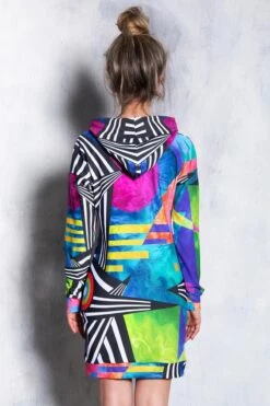 Abstract Geometry Hoodie Dress -Unique Clothing hoodie abstract geometry