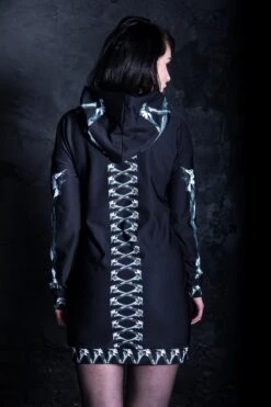 Bones Pentagram Hoodie Dress 9 Bones Pentagram Hoodie Dress -Unique Clothing hoodie bones pentagram