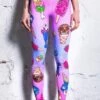 Horror Ice Cream Leggings -Unique Clothing horror ice cream high waisted leggings