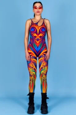 Lava Kiss Jumpsuit -Unique Clothing lava kiss jumpsuit front view