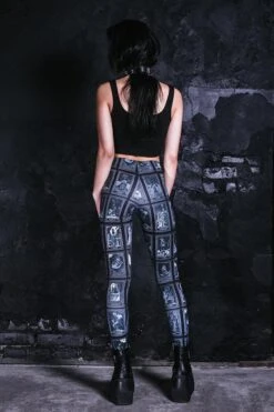 Black Tarot Leggings -Unique Clothing leggings black tarot