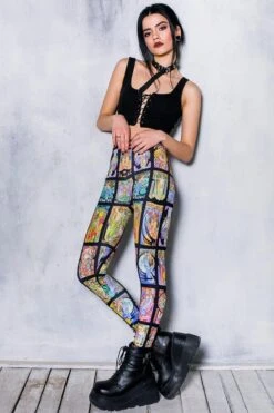 Colorful Tarot Leggings -Unique Clothing leggings colorful tarot