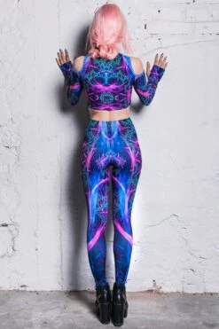 Electric Blue Leggings -Unique Clothing leggings electric blue