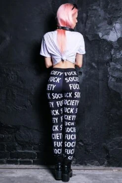 Fuck Society Leggings -Unique Clothing leggings fuck society