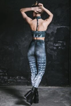 Grey Metal Leggings -Unique Clothing leggings grey metal
