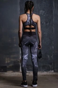 Space Time Workout Leggings -Unique Clothing leggings space time black