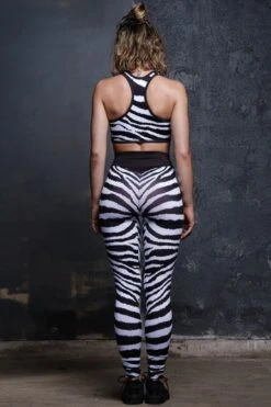 Zebra Print Workout Leggings -Unique Clothing leggings zebra print high waisted