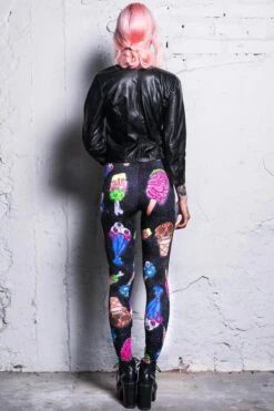 Zombie Ice Cream Leggings -Unique Clothing leggings zombie ice cream