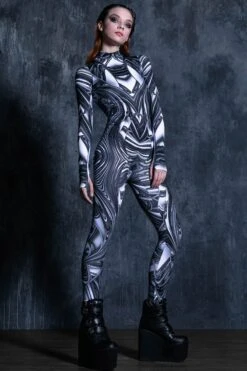 Liquid Steel Rave Costume -Unique Clothing liquid steel rave costume full view