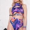 Liquid Trip Shorts Set -Unique Clothing liquid trip rave set