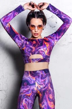 Magnetic Storm Long Sleeve Top -Unique Clothing long sleeve top magnetic storm