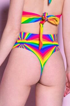Love Is Love Thong Shorts -Unique Clothing love is love thong shorts back view