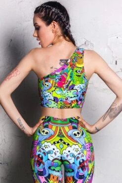 Magic Forest Leggings Set 8 Magic Forest Leggings Set -Unique Clothing magic forest one shoulder top set