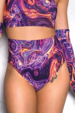Magnetic Storm Booty Shorts Set -Unique Clothing magnetic storm two piece set