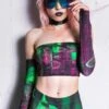 Matrix Choker Boob Tube Top -Unique Clothing matrix choker boob tube