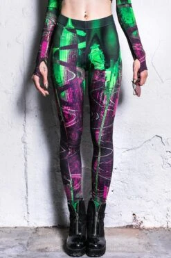 Matrix Leggings Set -Unique Clothing matrix high waisted leggings set