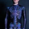 Men's Glitch Skeleton Costume -Unique Clothing mens glitch skeleton costume close view