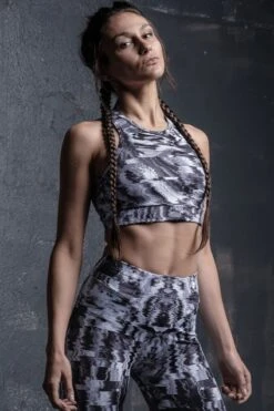 Monochrome Training Bra -Unique Clothing monochrome sports bra