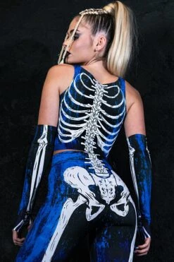 Unique Clothing -Unique Clothing moonlight skeleton crop top back view