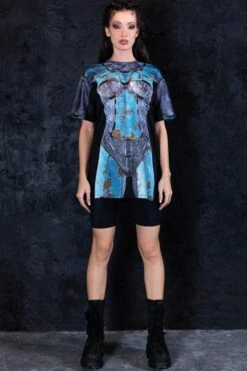 Naked Robot Body T-Shirt -Unique Clothing naked robot body t shirt full view