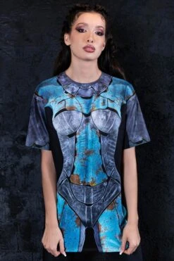 Naked Robot Body T-Shirt -Unique Clothing naked robot body t shirt side view