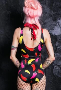 Hot Chili Peppers One Piece Swimsuit -Unique Clothing one piece swimsuit hot chilli peppers
