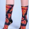 Pepperoni Pizza Crew Socks -Unique Clothing pepperoni pizza crew socks front view
