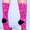 Pink Brain Crew Socks -Unique Clothing pink brain crew socks back view
