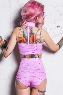 Pink Cream Shorts Set -Unique Clothing pink cream shorts set