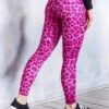 Pink Leopard Leggings -Unique Clothing pink leopard leggings