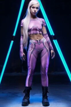 Pink Warrior Crop Top 9 Pink Warrior Crop Top -Unique Clothing pink worrior women crop top