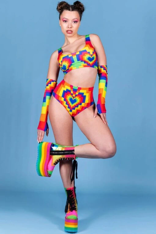 Pixel Love Booty Shorts