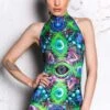Psychedelic Travel Sleeveless Catsuit