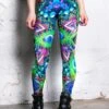 Psychedelic Travel Leggings 1 Psychedelic Travel Leggings -Unique Clothing psychedelic travel leggings