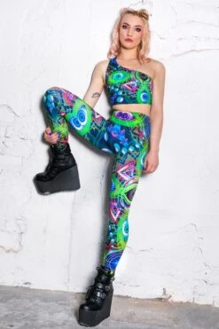 Psychedelic Travel Leggings Set -Unique Clothing psychedelic travel matching set