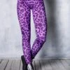 Purple Leopard Leggings -Unique Clothing purple leopard leggings