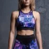 Purple Liquid Training Bra -Unique Clothing purple liquid bra top