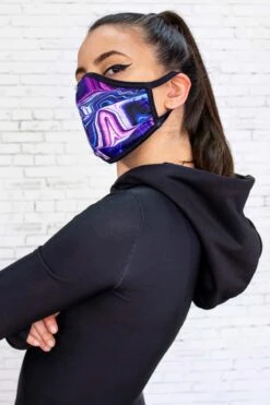 Purple Liquid Reusable Face Mask 7 Purple Liquid Reusable Face Mask -Unique Clothing purple liquid face reusable mask devil