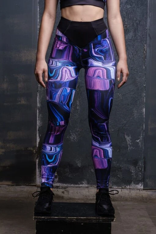 Purple Liquid Workout Leggings