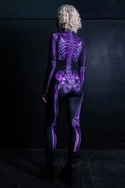 Purple Skeleton Costume 9 Purple Skeleton Costume -Unique Clothing purple skeleton costume back view