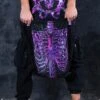 Purple Skeleton Drawstring Bag -Unique Clothing purple skeleton drawstring bag full view
