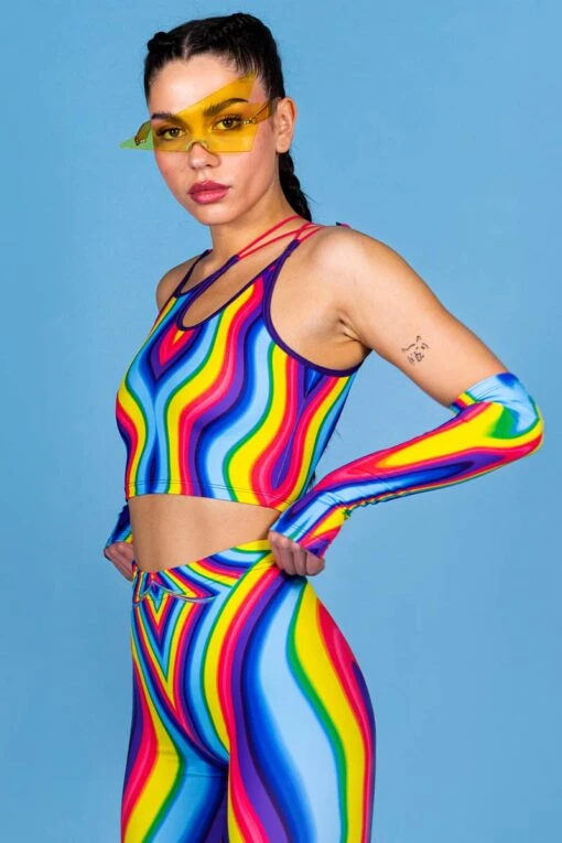 Rainbow Meltdown Crop Top