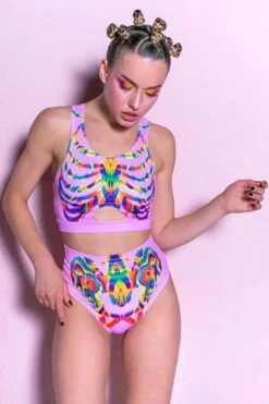 Rainbow Skeleton Booty Shorts