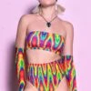 Rainbow Trip Boob Tube Top -Unique Clothing rainbow trip boob tube top front view