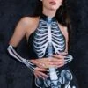 Rattling Bones Halter Neck Top -Unique Clothing rattling bones halter neck top side view