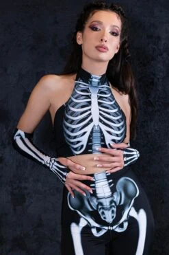 Rattling Bones Halter Neck Top