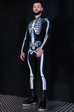 Rattling Bones Men Costume -Unique Clothing rattling bones men costume side view